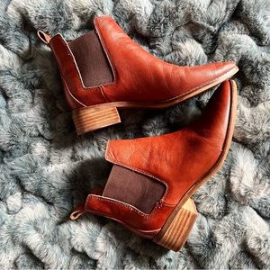 LUCKY BRAND | Leather Ankle Boots Brown Pointed Toe Booties
